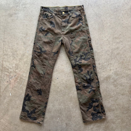 32x32 Camo Louis Vuitton Buckle Back Pants