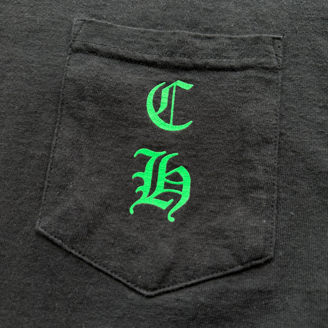 M Vintage Chrome Hearts Green Horseshoe Star Logo Tee