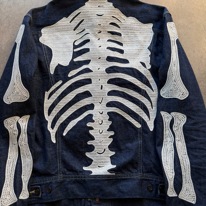L Kapital Dark Wash Bone Jacket