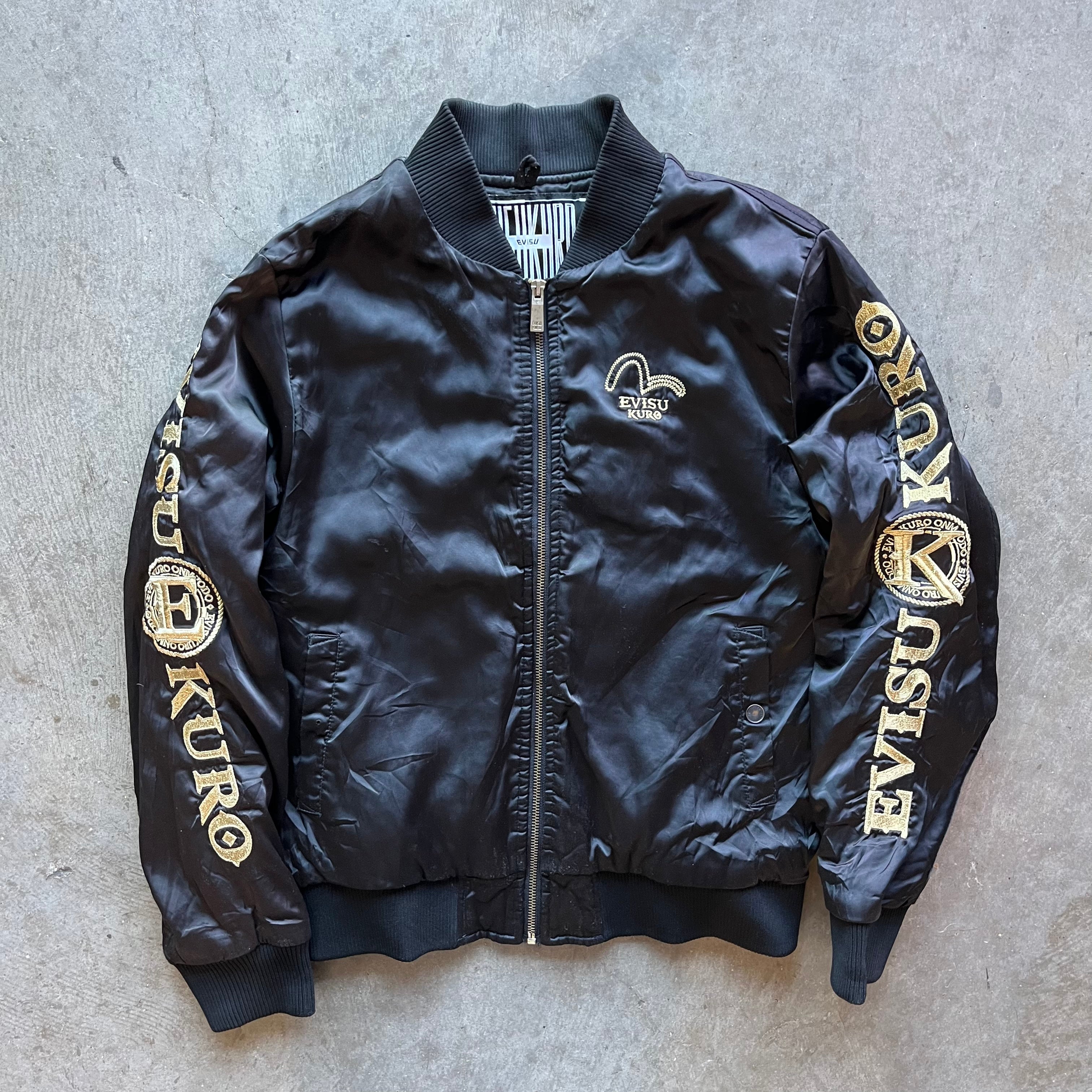 S Evisu Kuro Gold Bomber Jacket