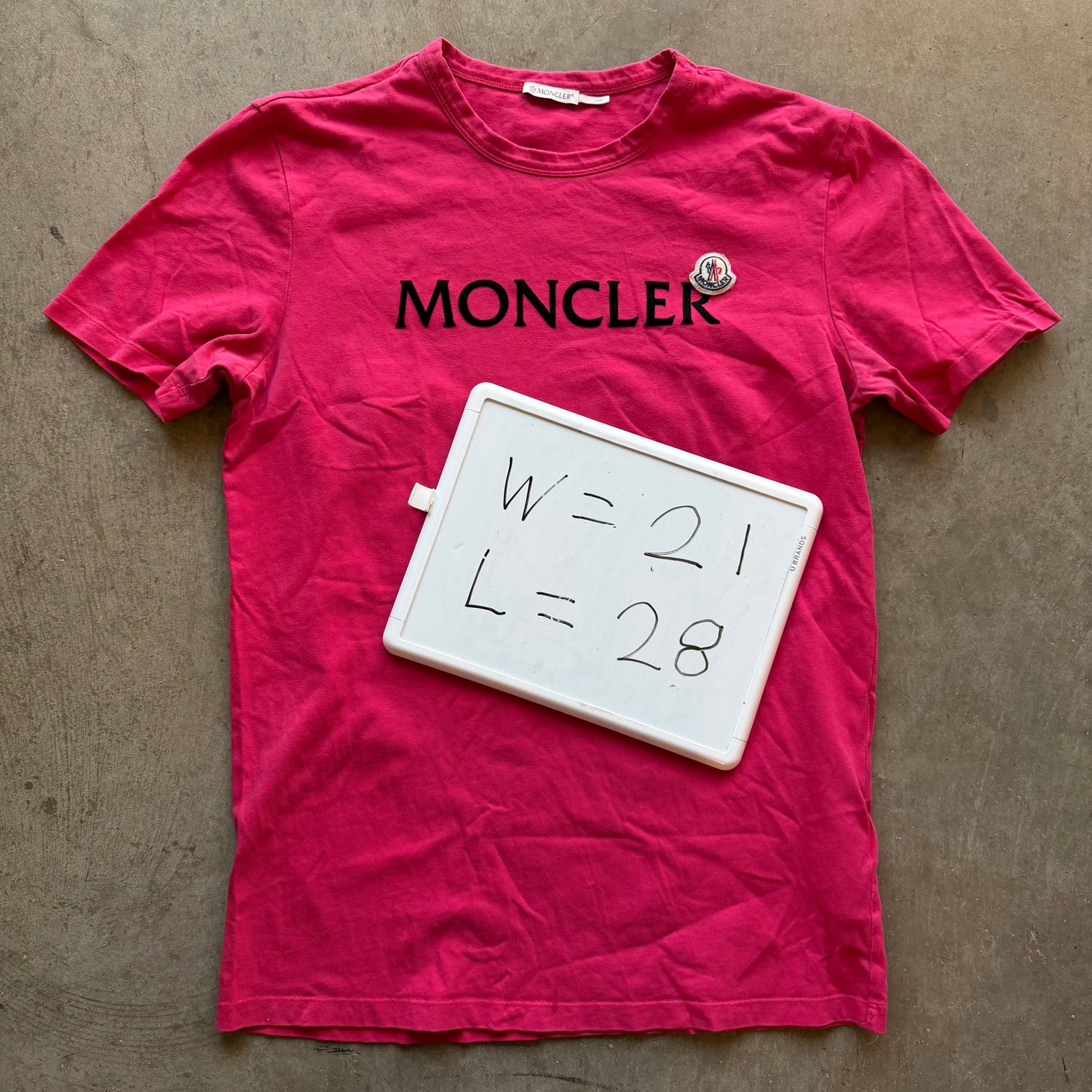 M Pink Moncler Spellout Tee