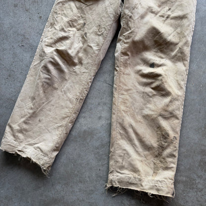 34x30 1940s Dickies Army Cloth Wool Lined Pants