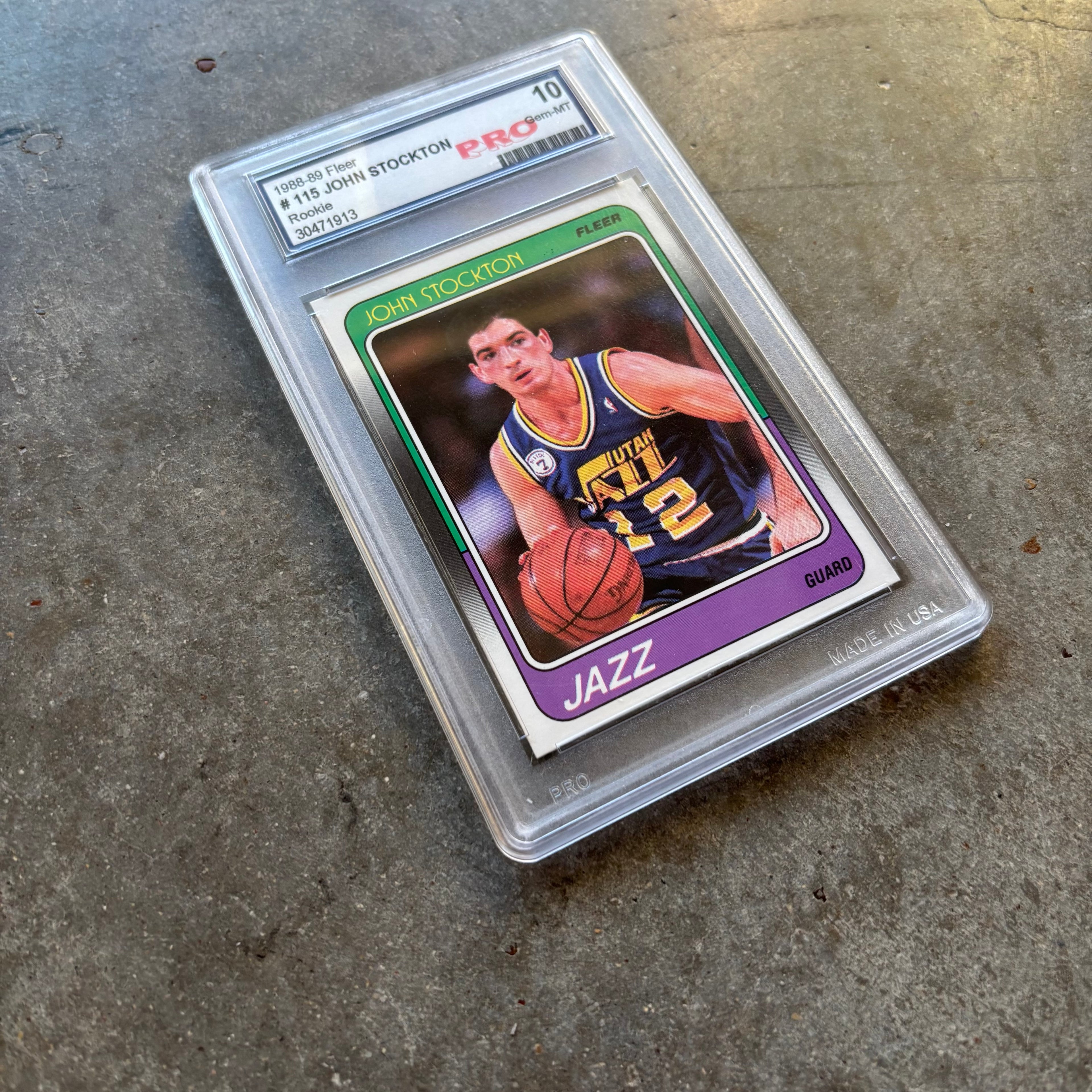 John Stockton Rookie 1988 Fleer PRO 10