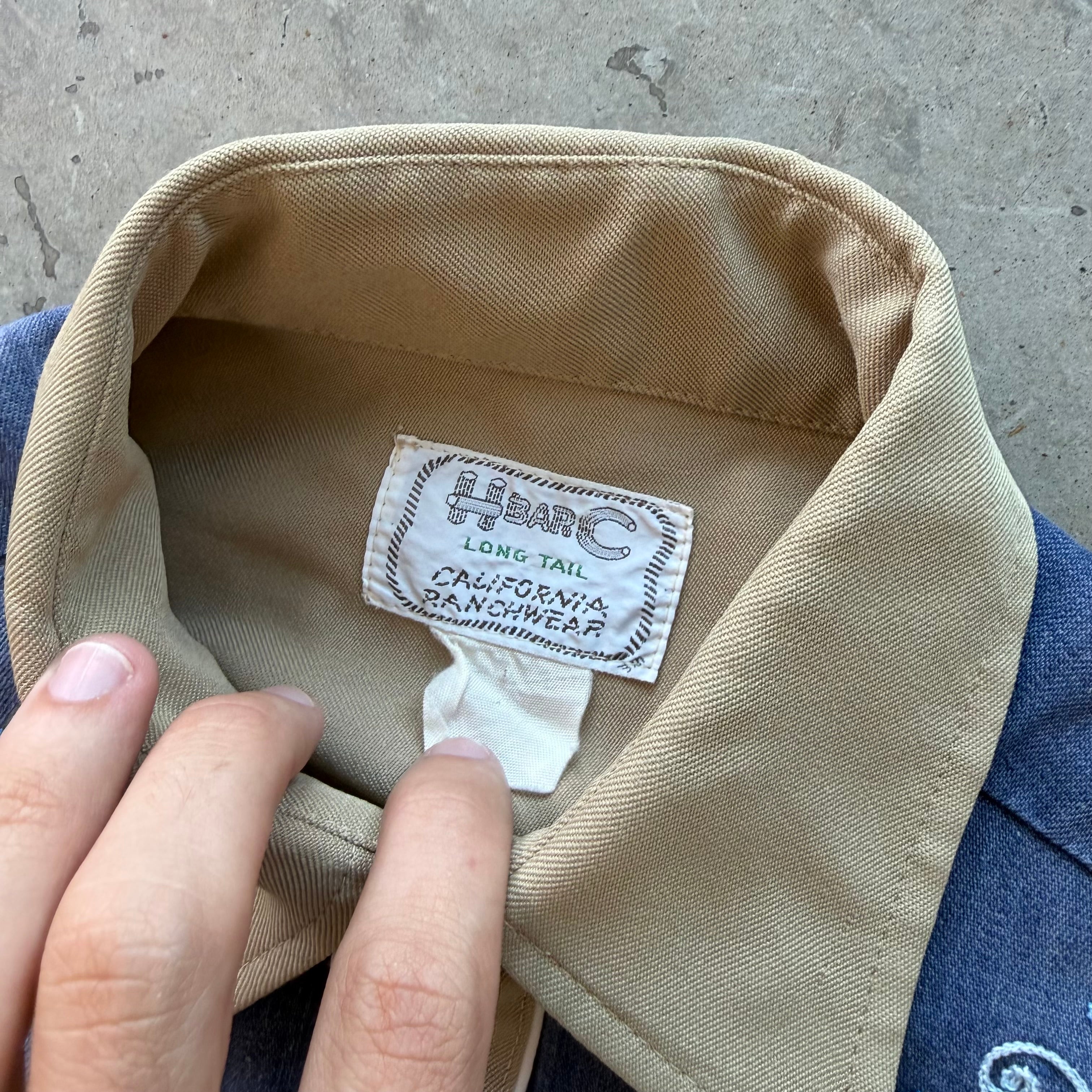 M 80s H Bar C Embroidered Pearl Snap