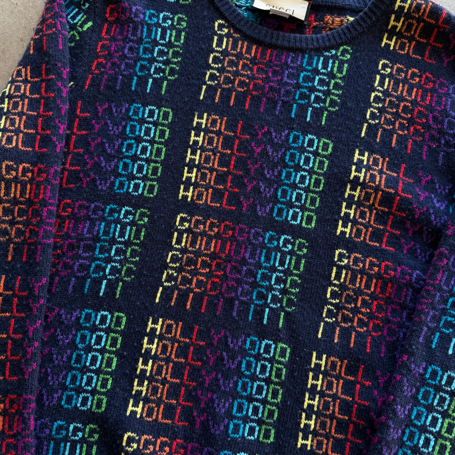 XXL Gucci Hollywood Rainbow Sweater Navy
