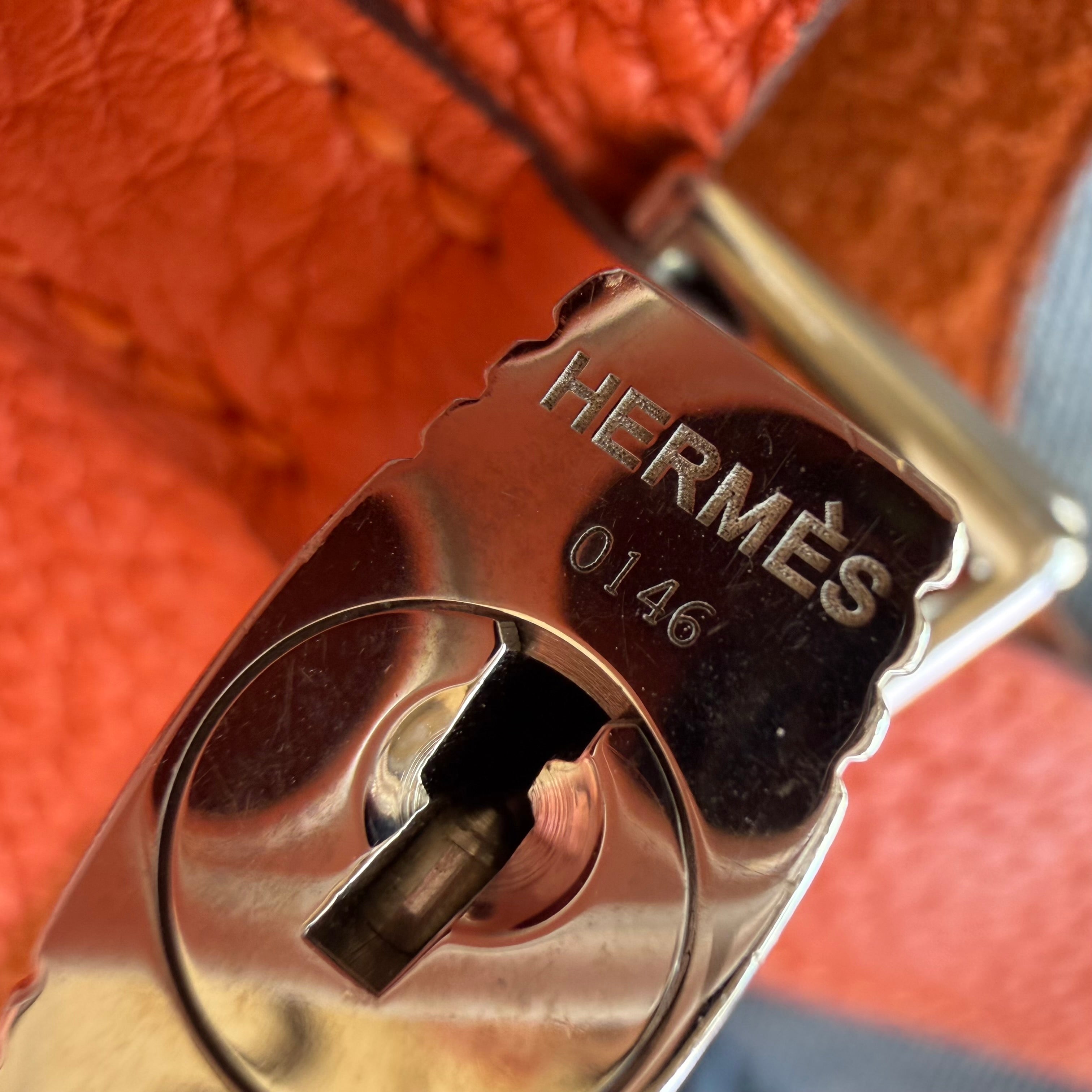 Hermes Taurillon Clemence Picotin Lock 25 Orange