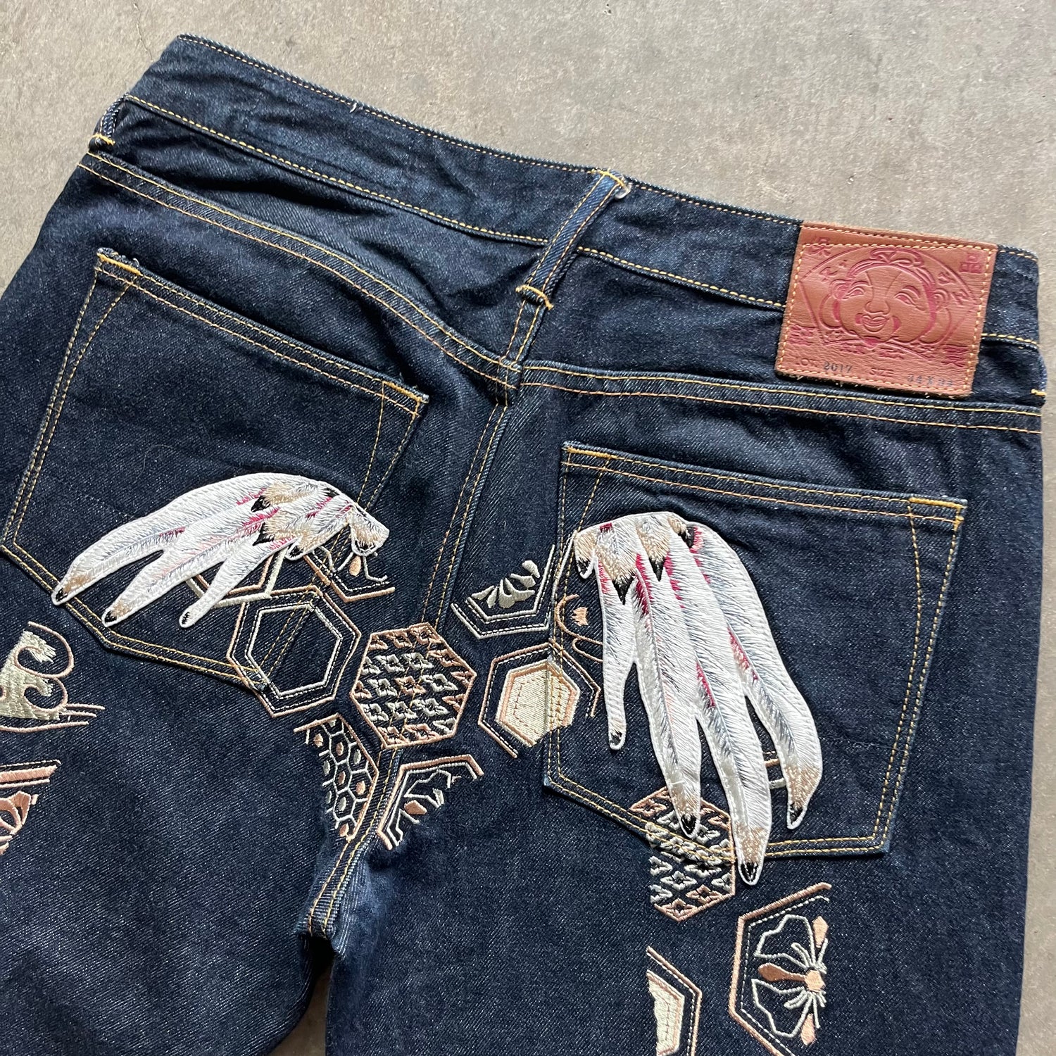 34x30 Evisu Feather Jeans