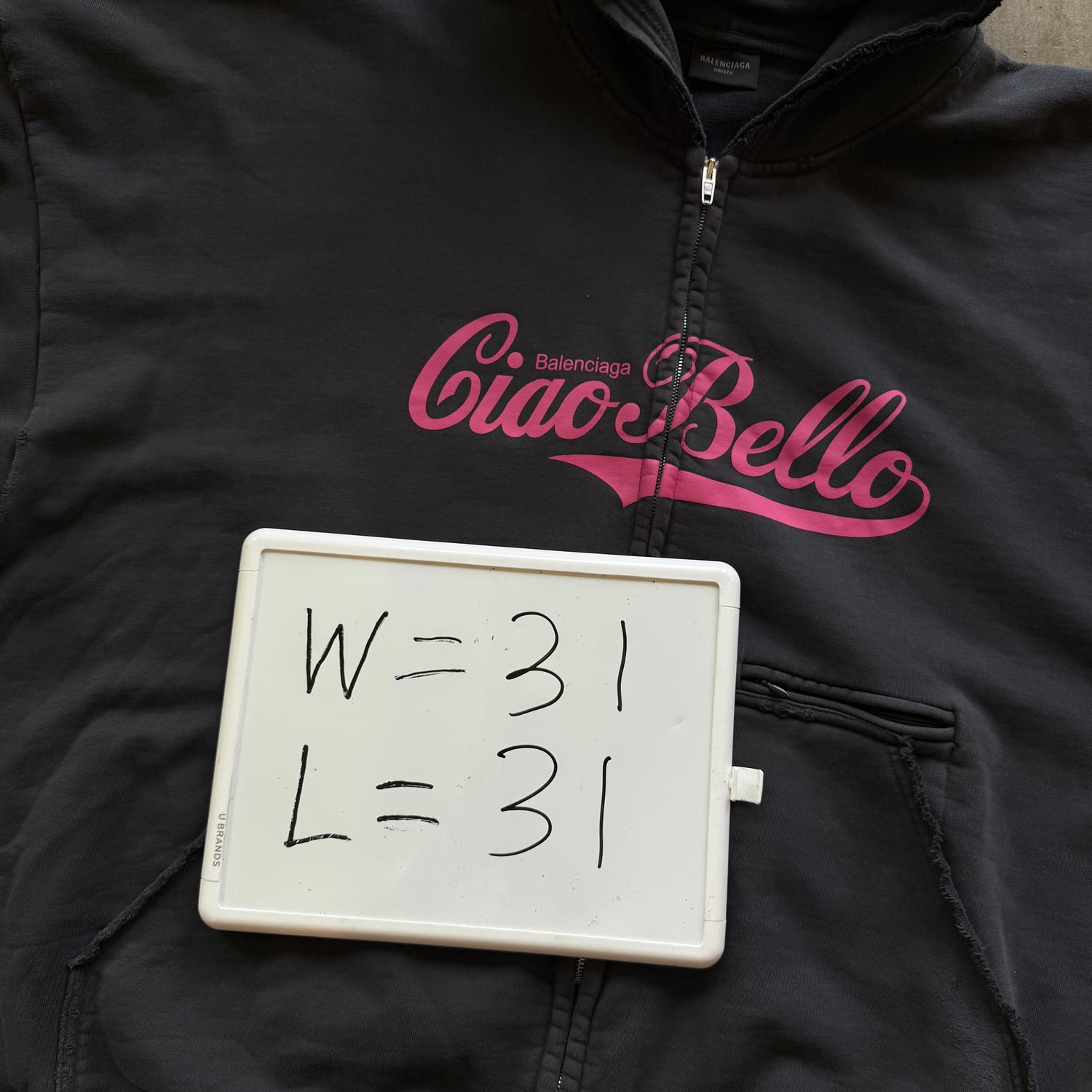 L Balenciaga Ciao-Bello Full Zip Hoodie