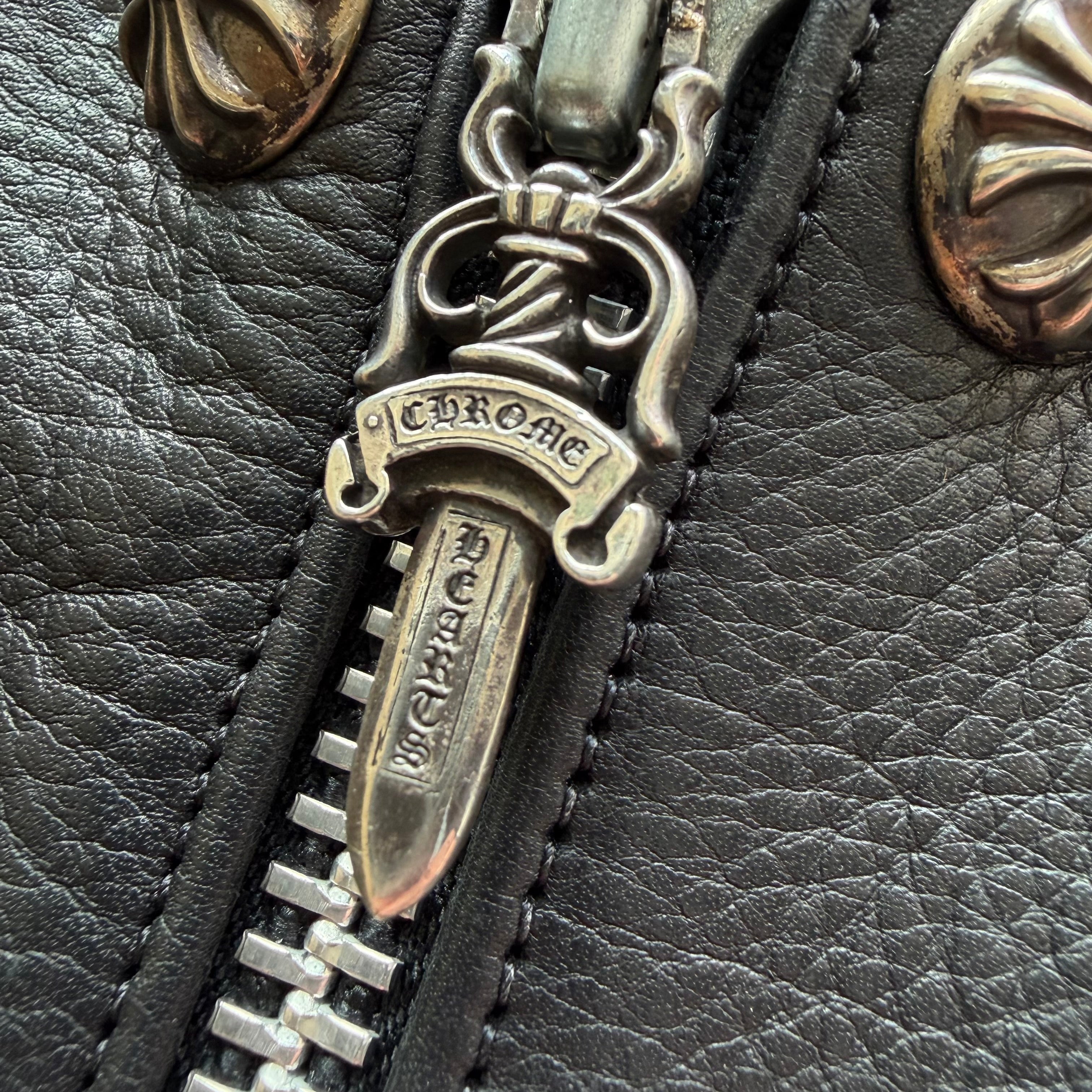 S Chrome Hearts Leather Vest