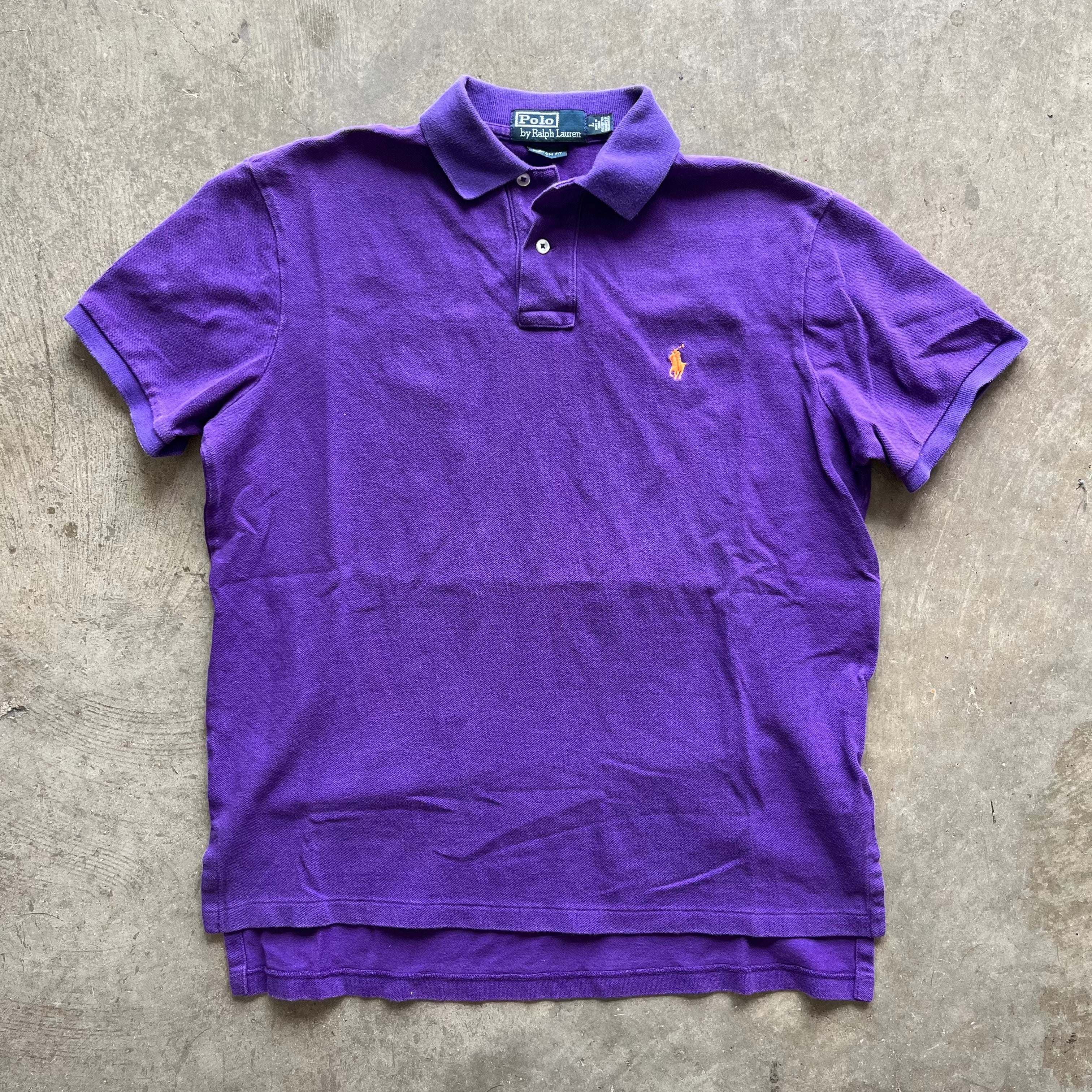 L Purple/Orange Polo