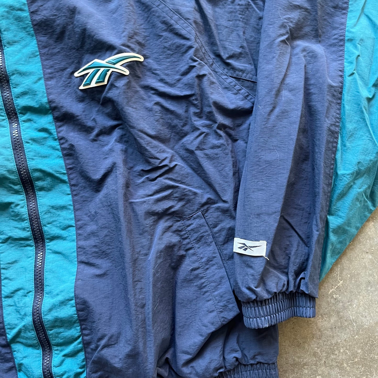 XL 90s Blue/Green Reebok Jacket