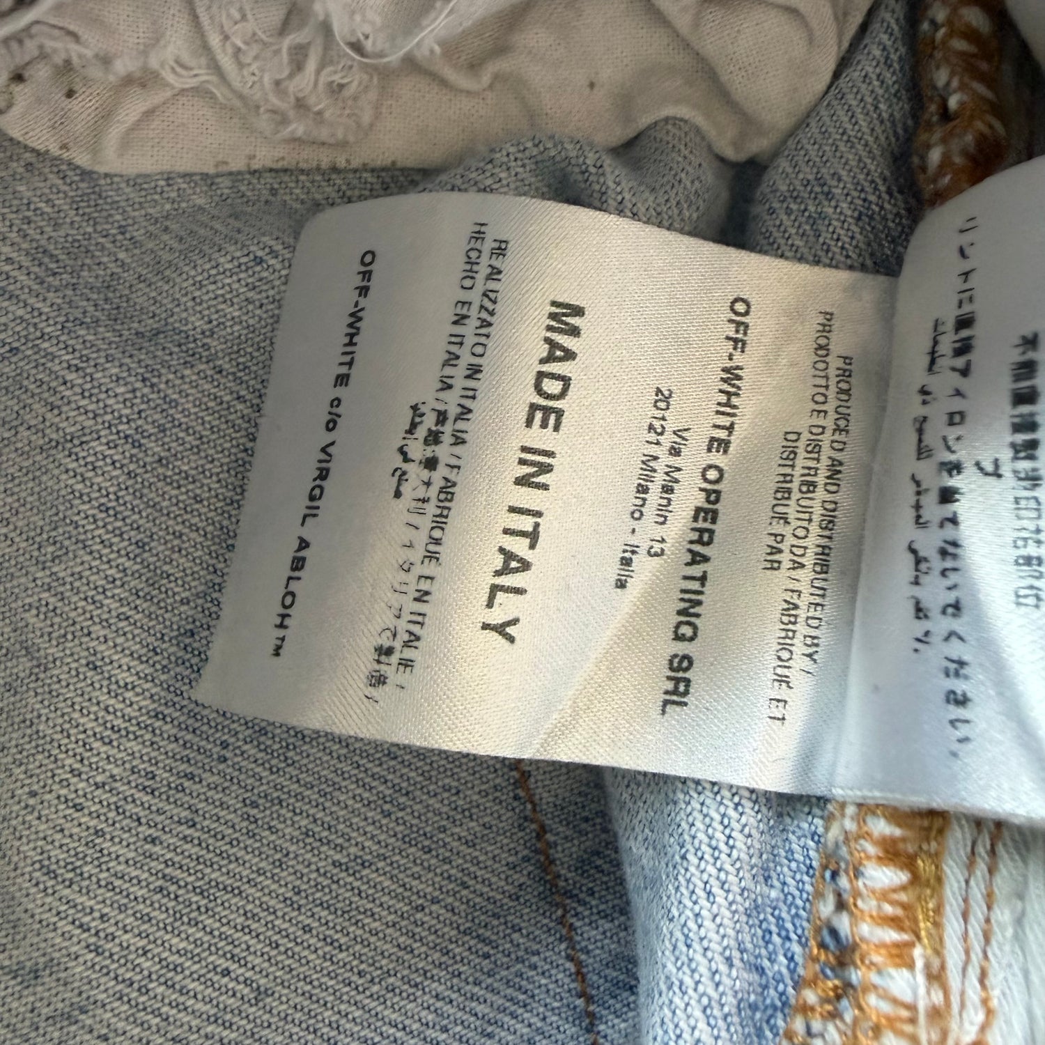 34x32 Off White Temperature Denim