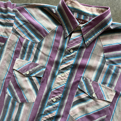 L 90s Wrangler Pearl Snap Tee