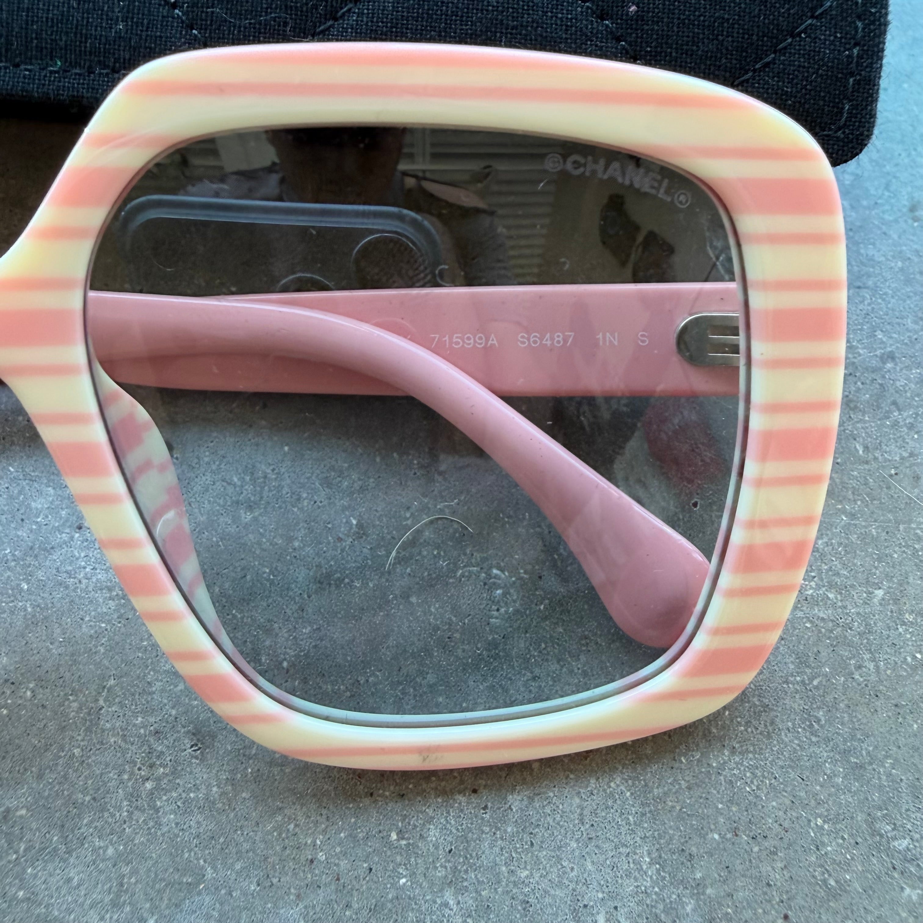 Chanel CC Logo Oversized Sunglasses Pink