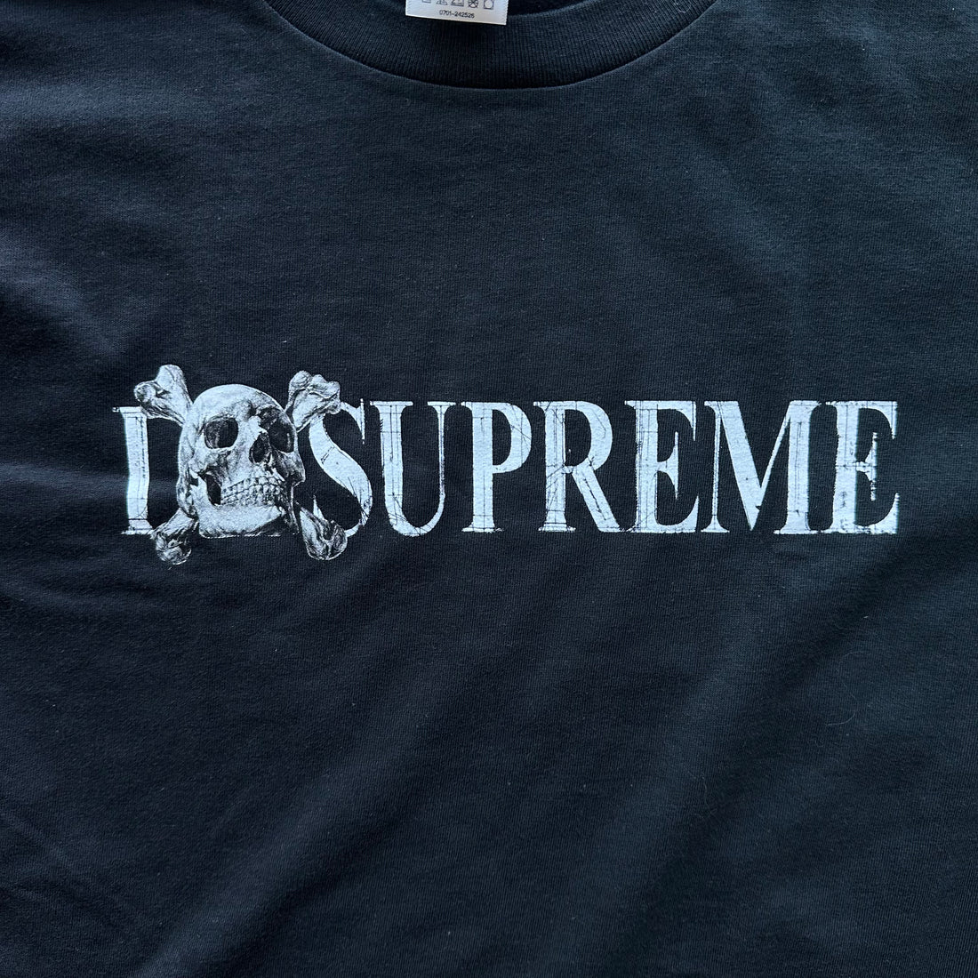 L Black Supreme Skull Tee