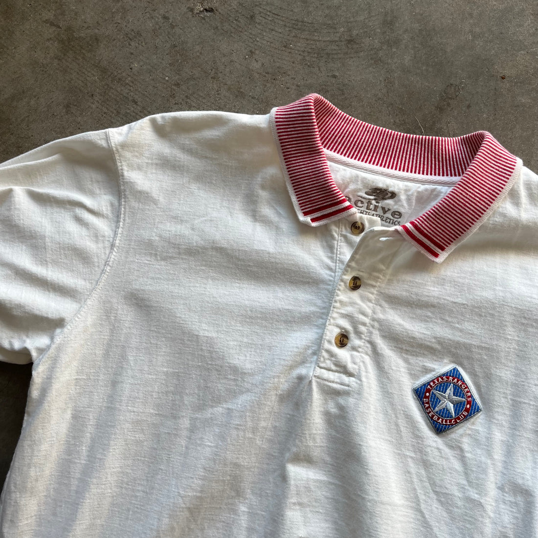 L 90s White Rangers Polo