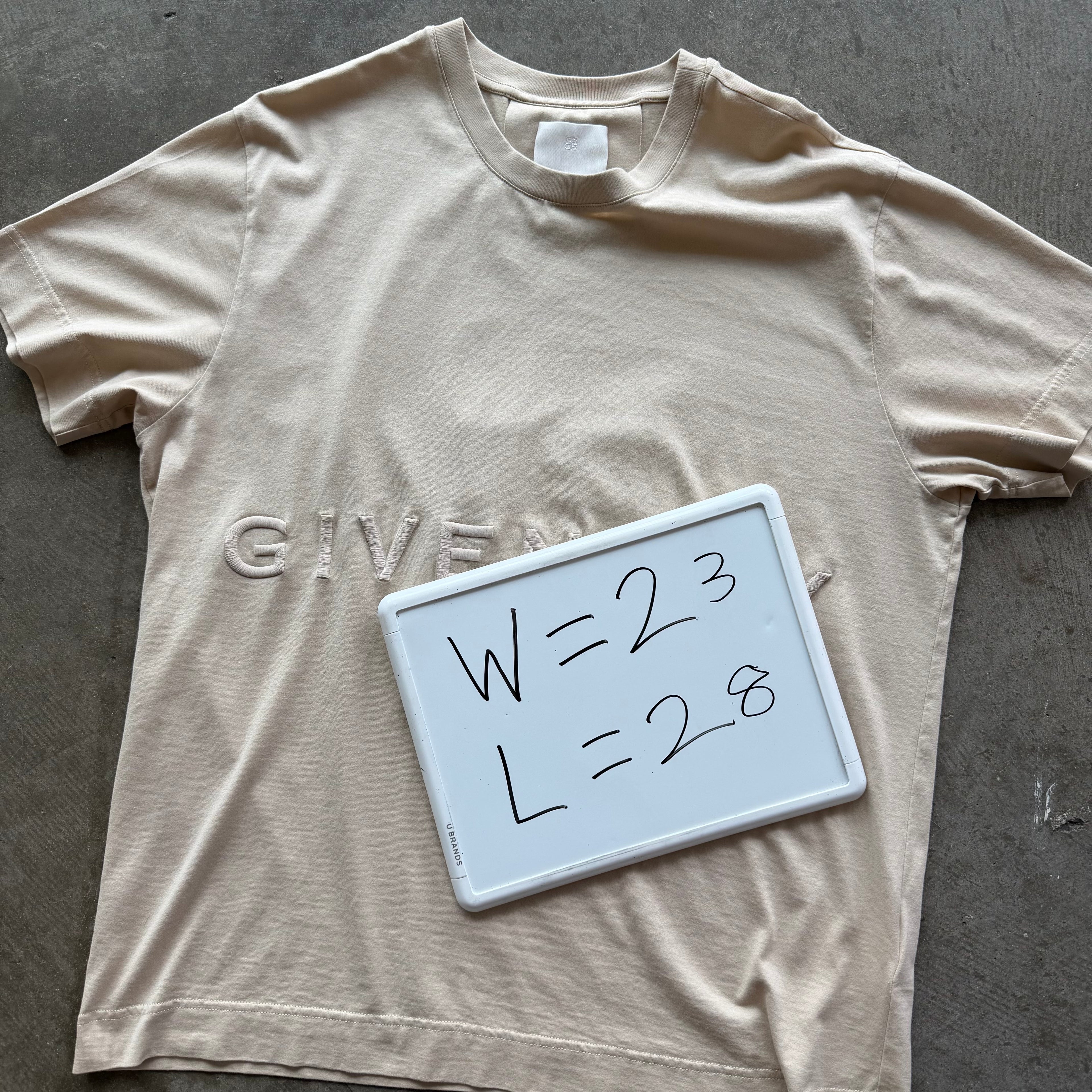 L Givenchy Logo Tee Tan