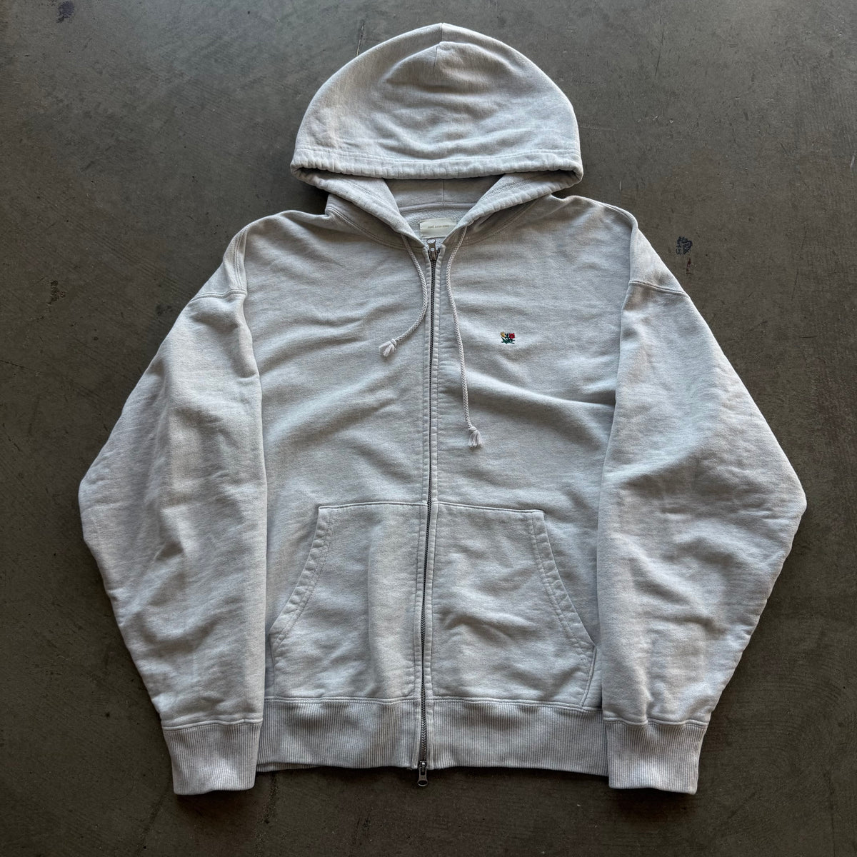 L ALD Roses Gray Zipup