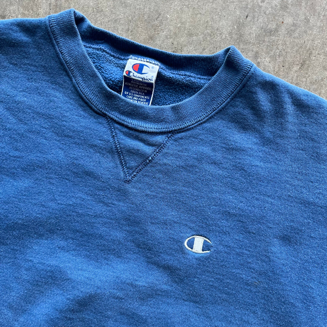 L 90s Blue Champion Crewneck