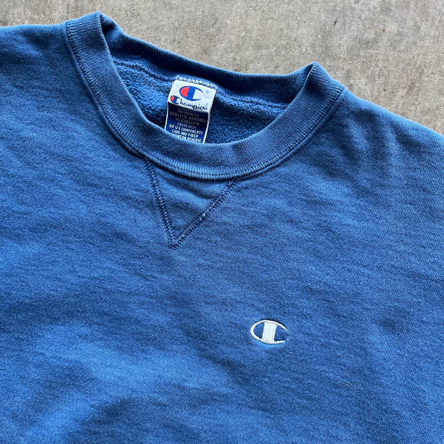 L 90s Blue Champion Crewneck