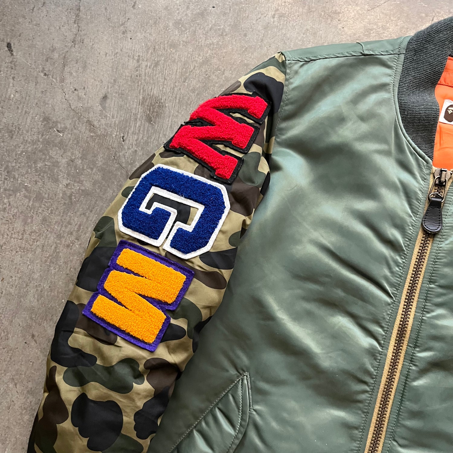M Bape WGM MA1 Military Bomber
