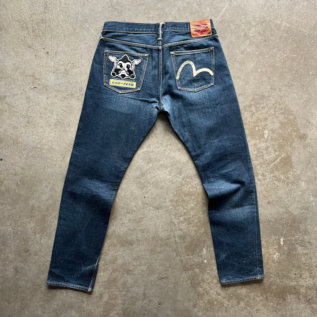 34x32 Evisu God Fear Jeans