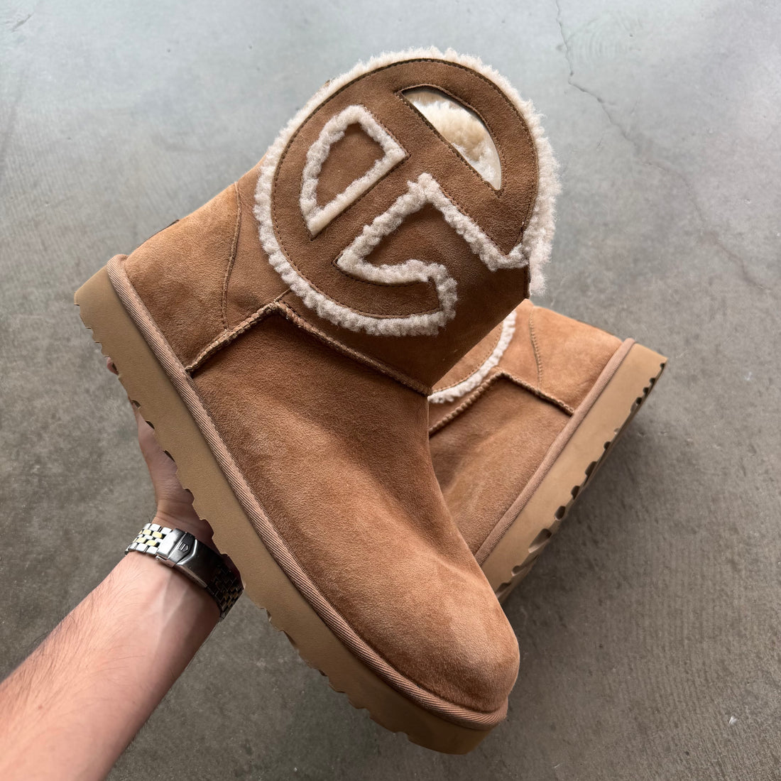 13 Ugg x Telfar Logo Mini Chestnut Boots