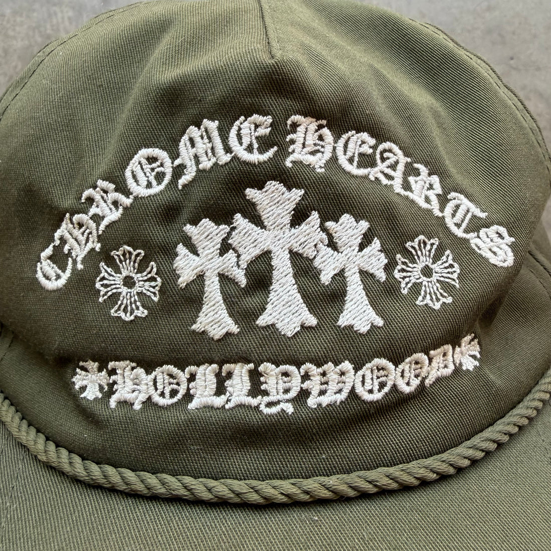 Green Chrome Hearts Hollywood Hat