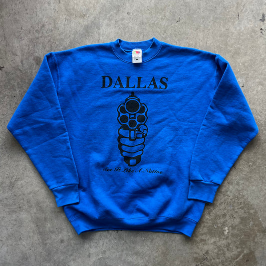 XL Blue/Black Dallas Rework Crewneck