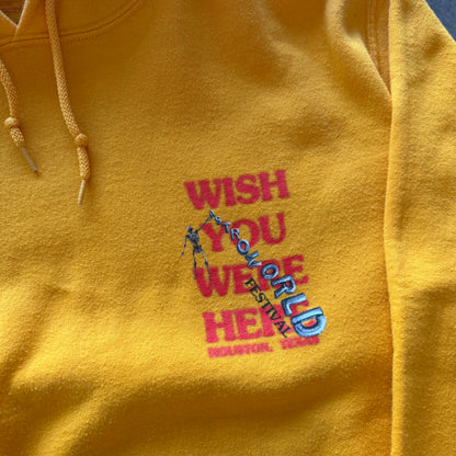 S Astroworld Wish You Were Here Hoodie Yellow