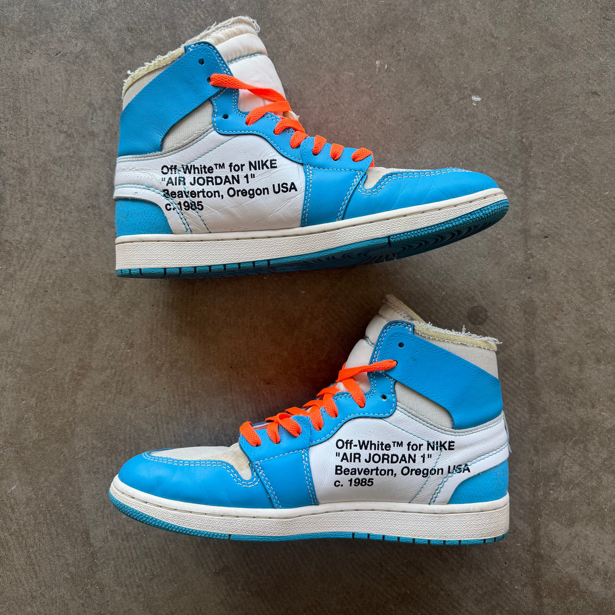 9.5 Jordan 1 High UNC Off White