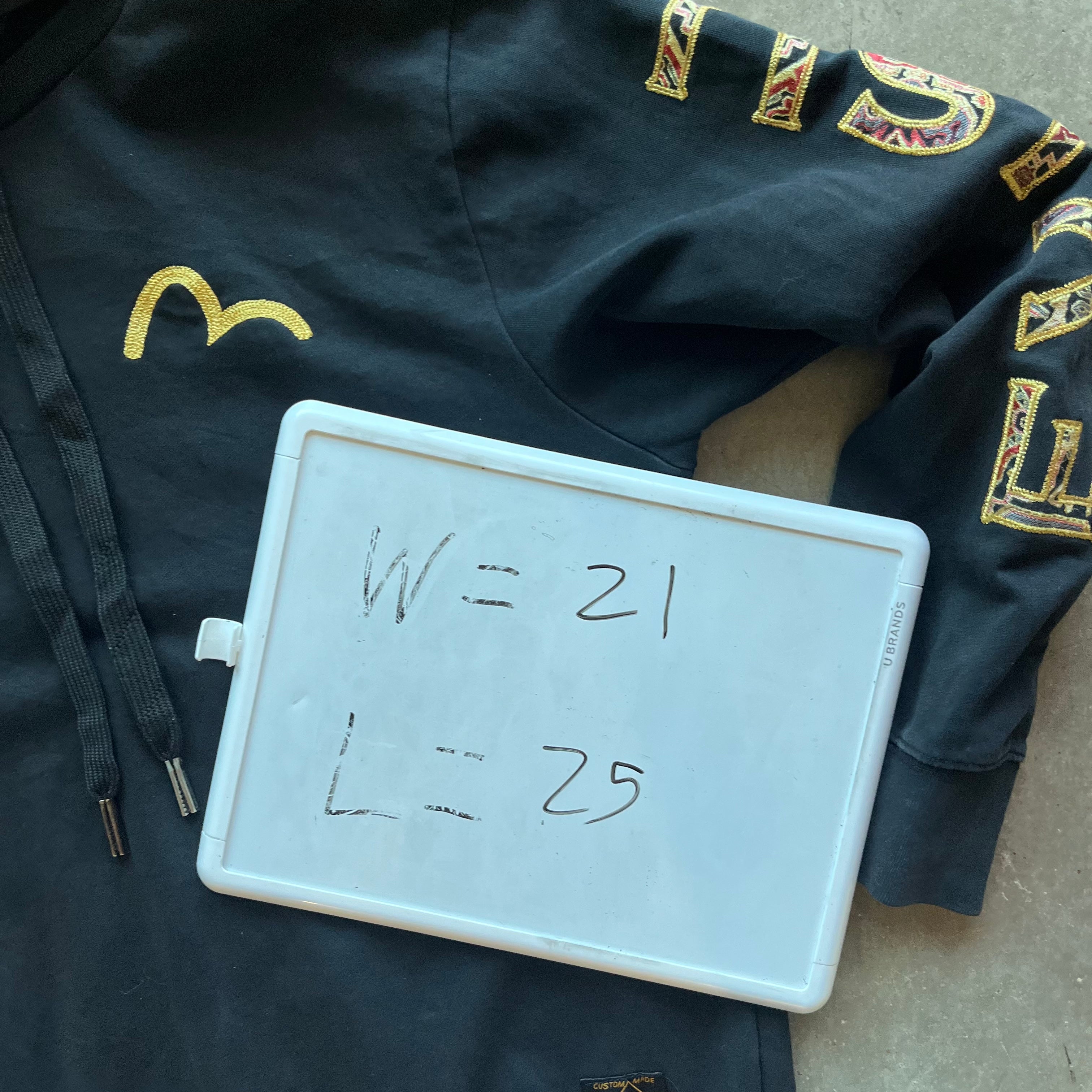 L Black Evisu Dragon Hoodie