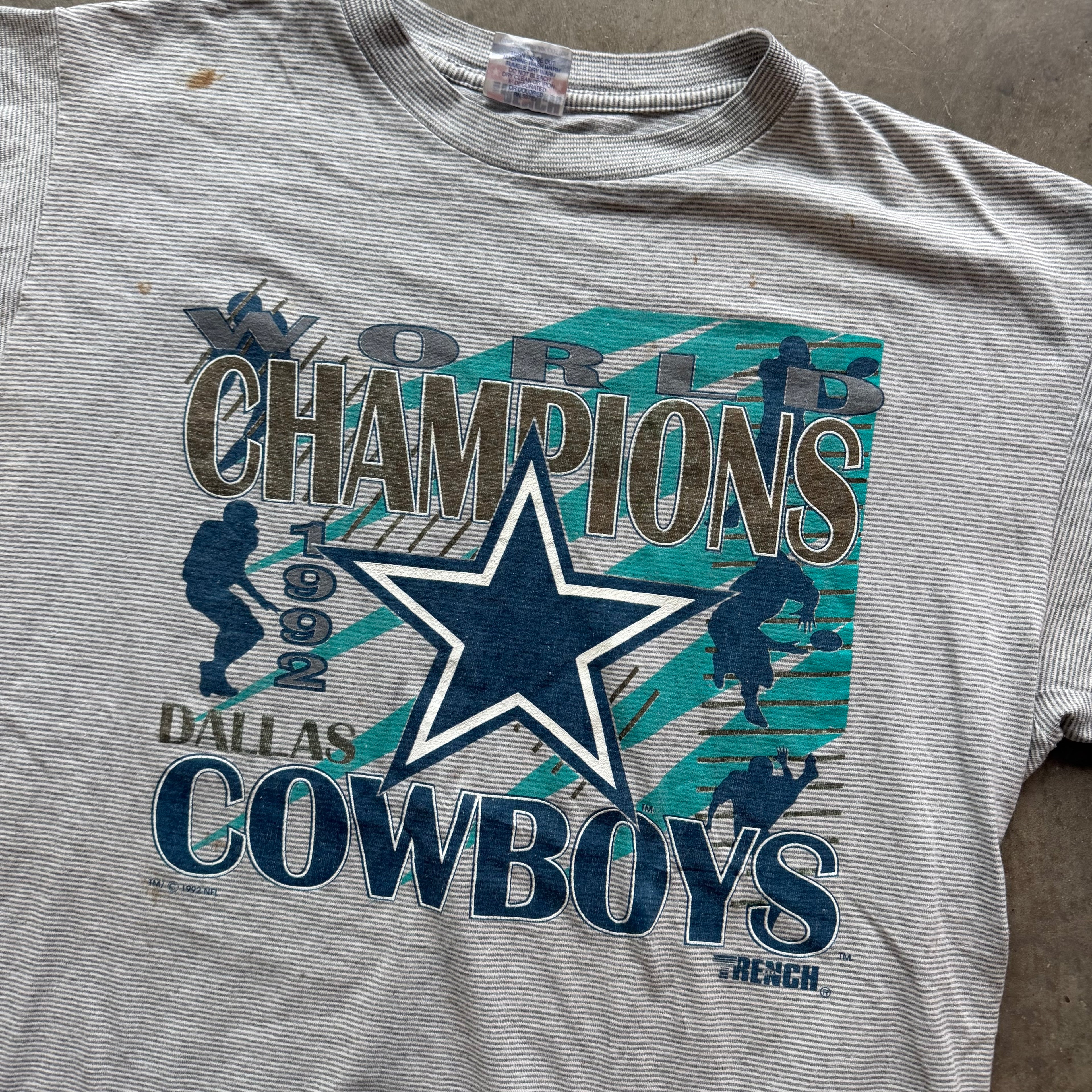 XL 92 Striped Dallas Cowboys Tee