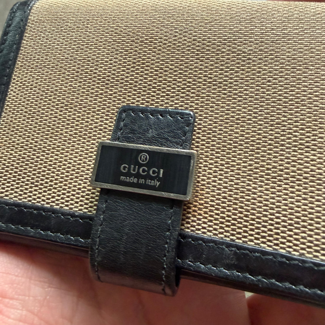 Vintage Gucci Canvas Bifold Wallet