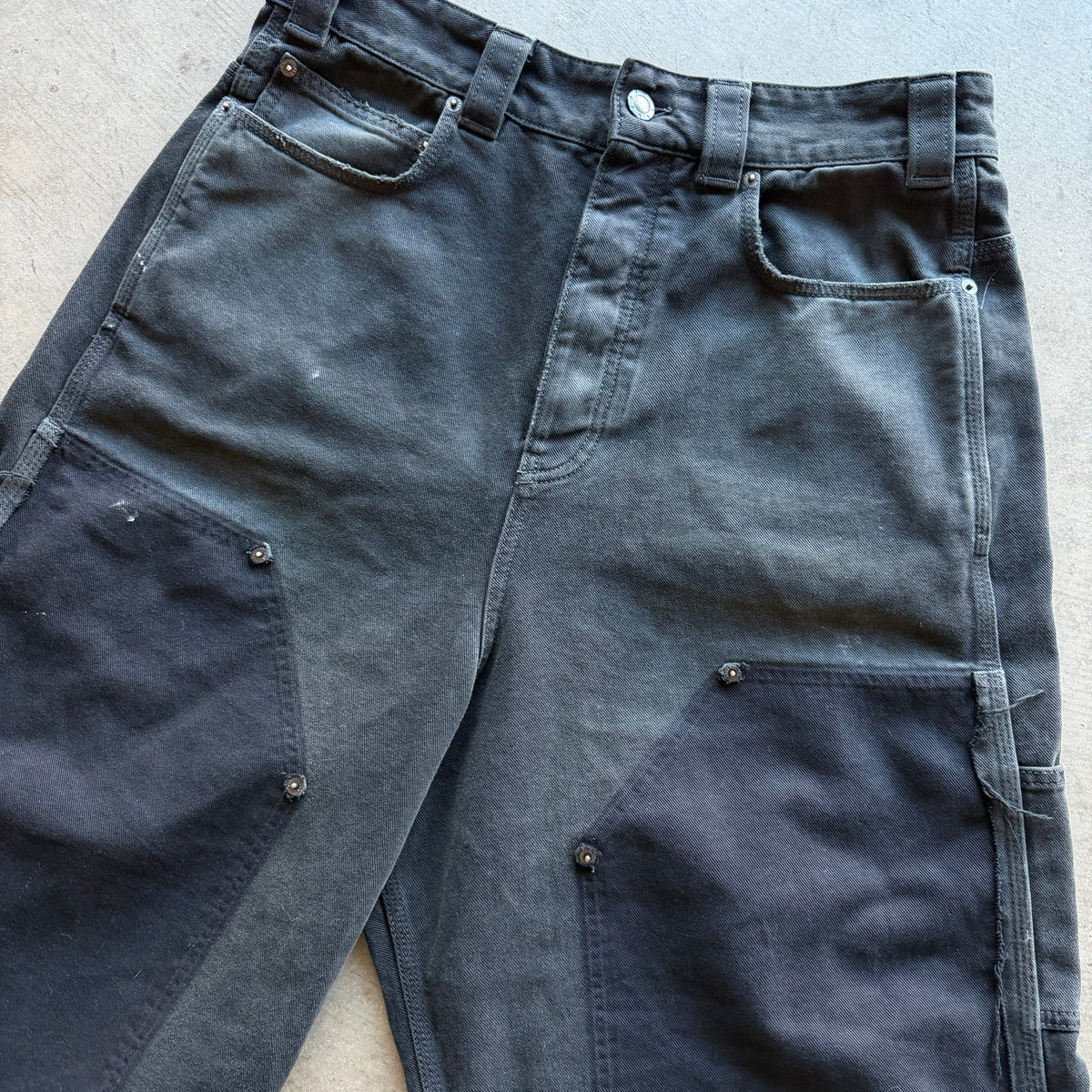 34x28 Balenciaga Ripped Off Baggy Jeans Black