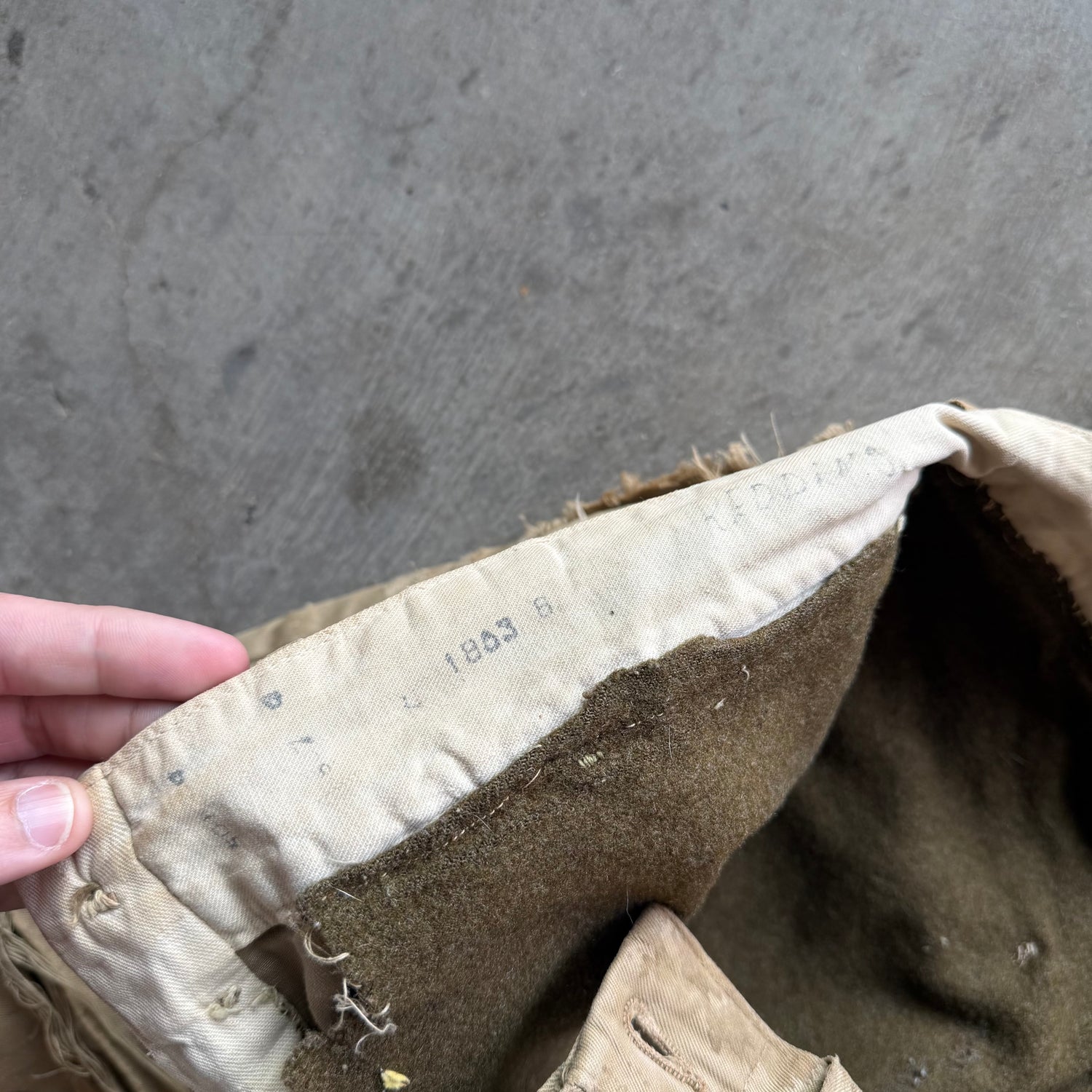 34x30 1940s Dickies Army Cloth Wool Lined Pants