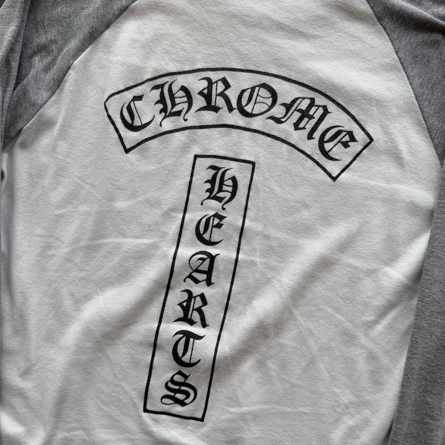 L Chrome Hearts Baseball Top White Gray