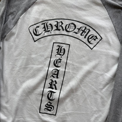 L Chrome Hearts Baseball Top White Gray