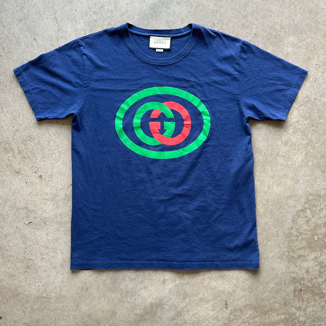 M Gucci Navy Logo Tee