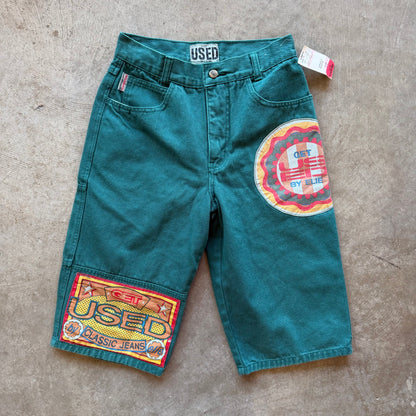 27w 90s “Used” Green Shorts