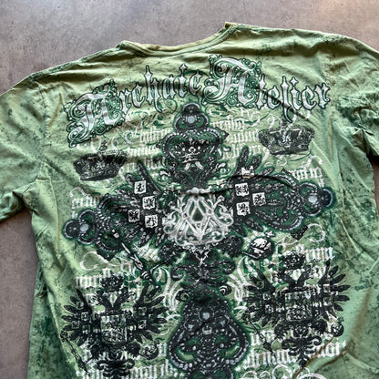 XL Y2K Green Affliction Tee