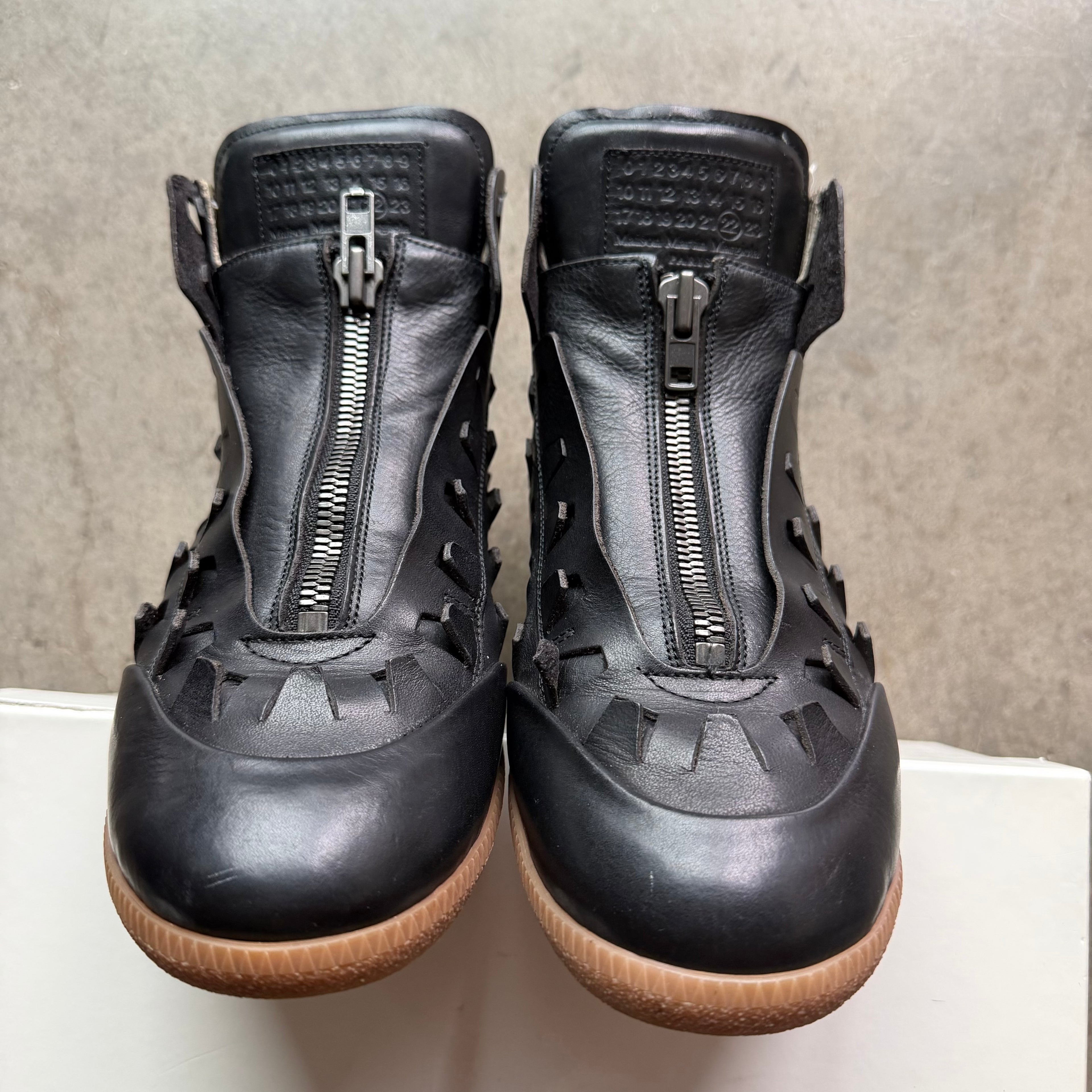 8 Used Margiela Circuit  Zip Up Pierced Leather