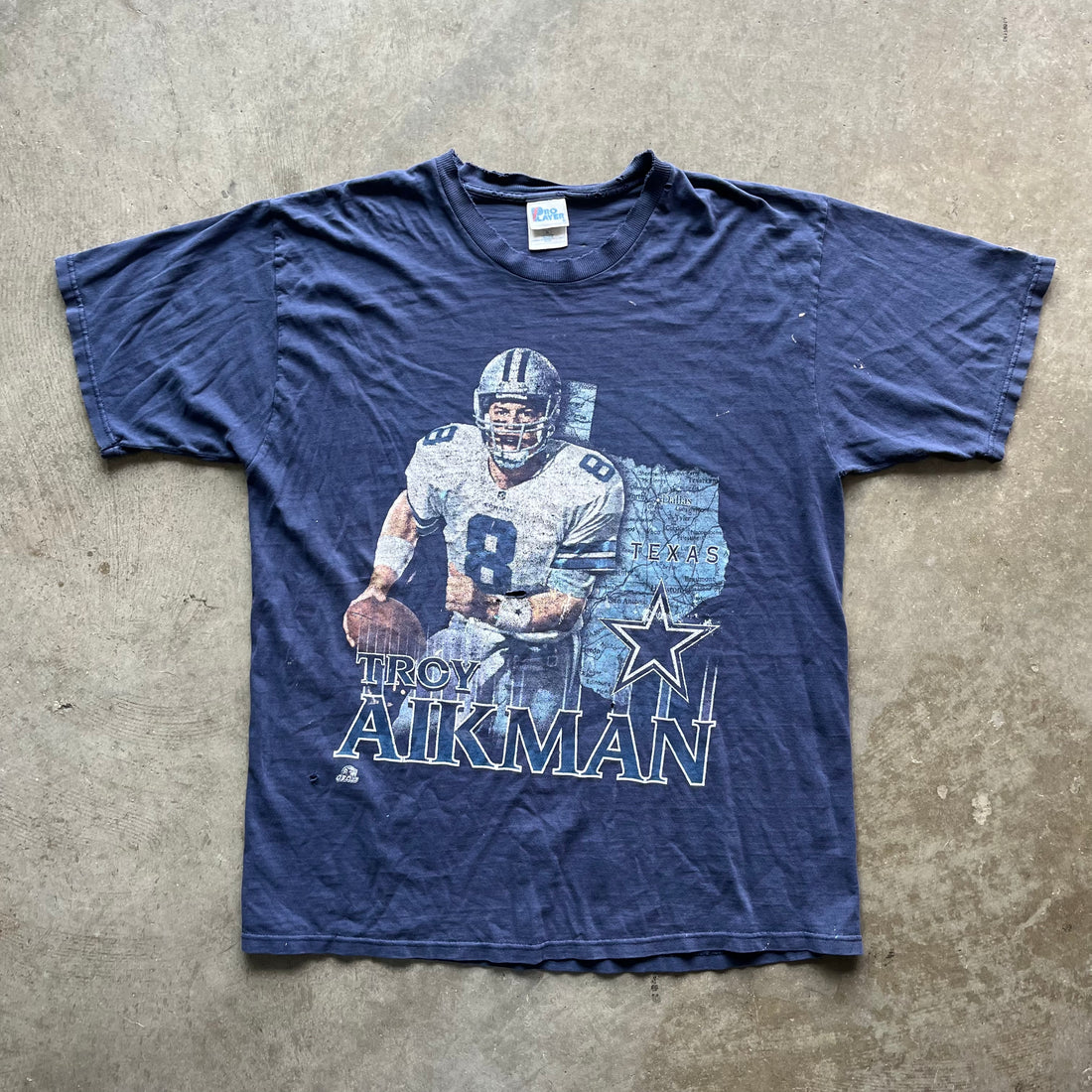 XL Thrashed 90s Aikman Cowboys Tee