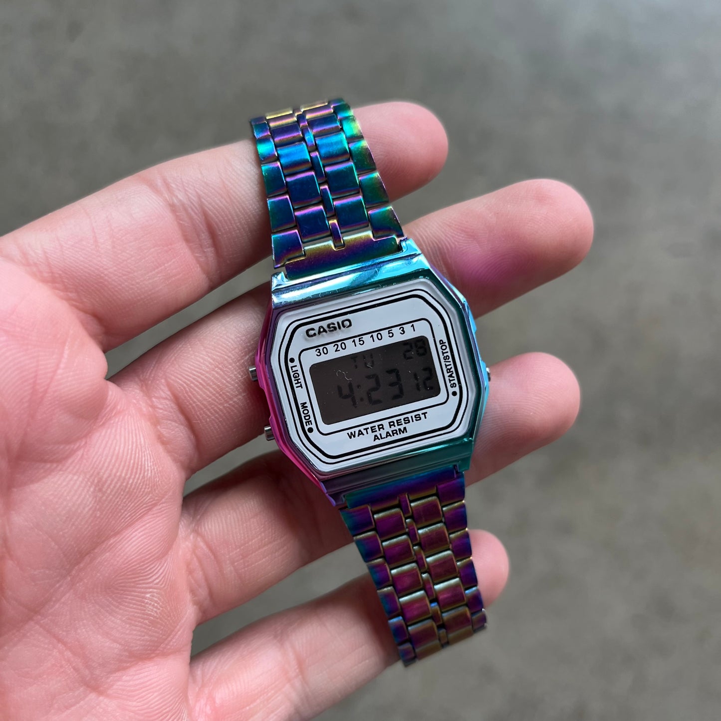 Mexican Bootleg Iridescent Casio Watch