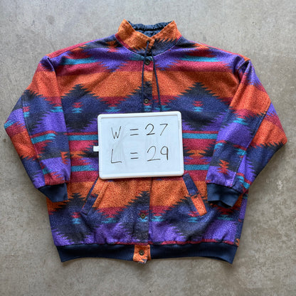 XL 90s Reversible Aztech Jacket