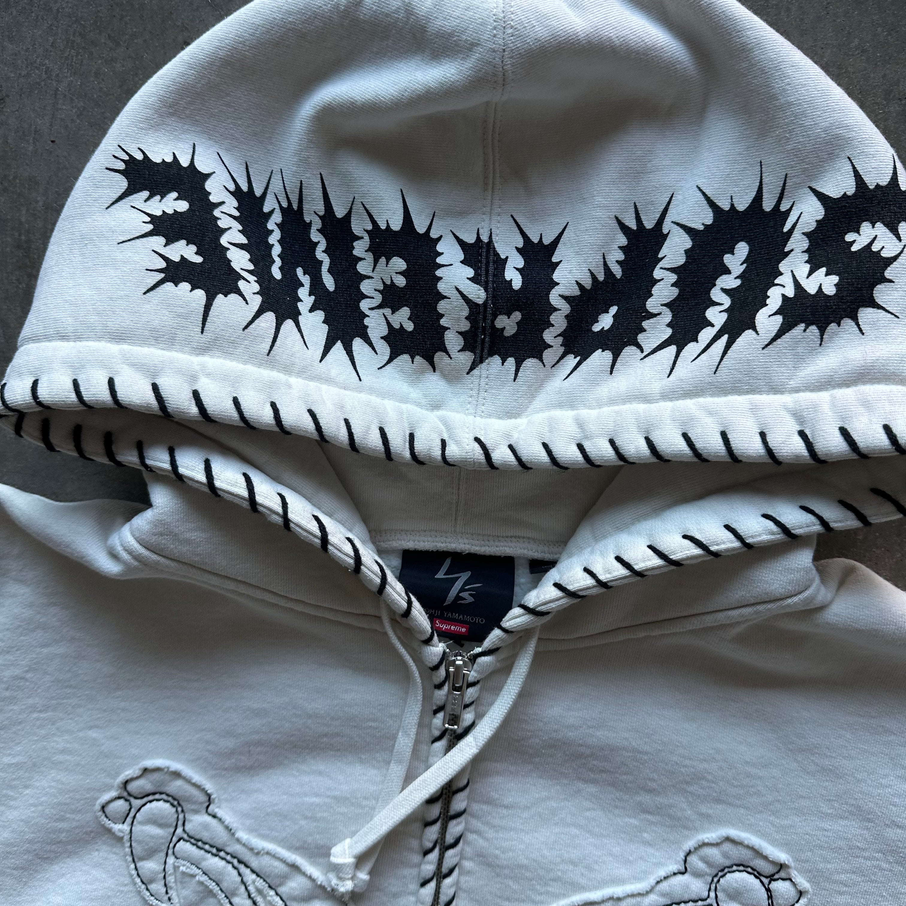 XXL Yohji x Supreme Cream Skull Full Zip