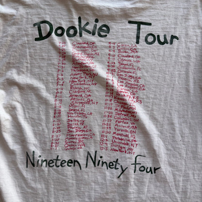 XL 94 Green Day Dookie Tour Tee White