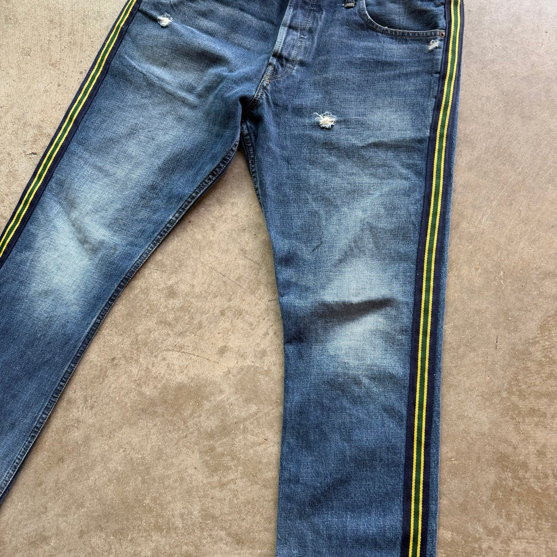 38x32 Polo Green Striped Pants