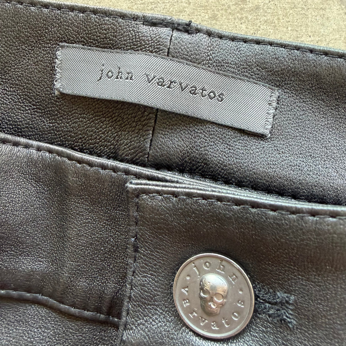 36x33 John Varvatos Rocker Leather Pants
