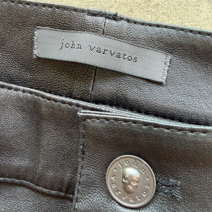 36x33 John Varvatos Rocker Leather Pants